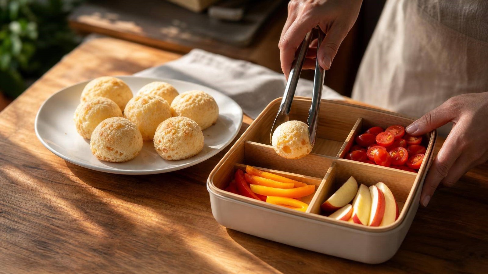 Kit de lanches com pão de queijo sem glúten